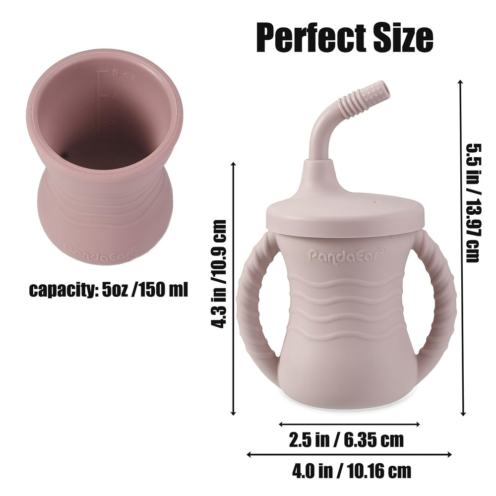 PandaEar top rack dishwasher-safe cup for quick, easy cleaning after meals.