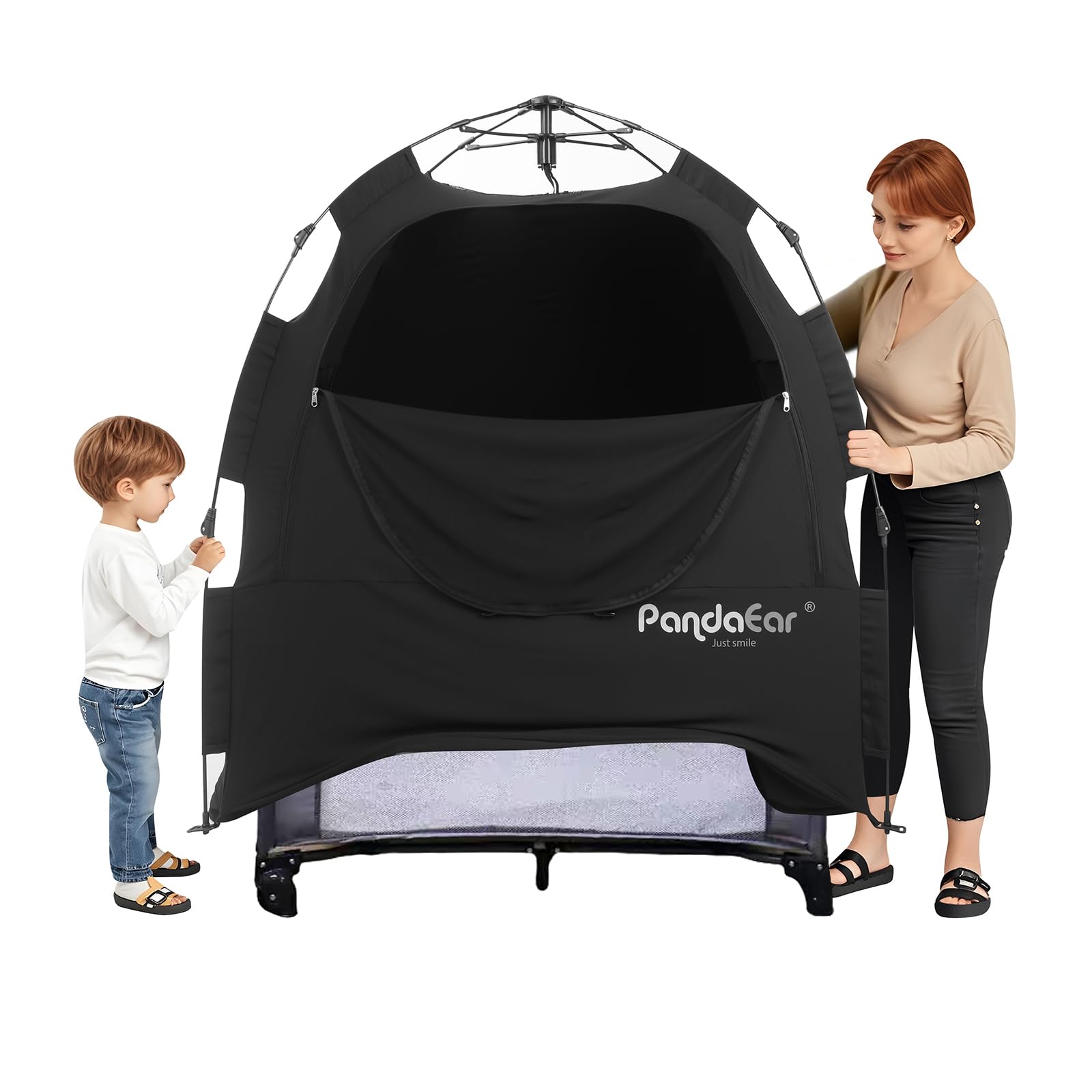 PandaEar travel fold in a compact carry bag for on-the-go sleep.