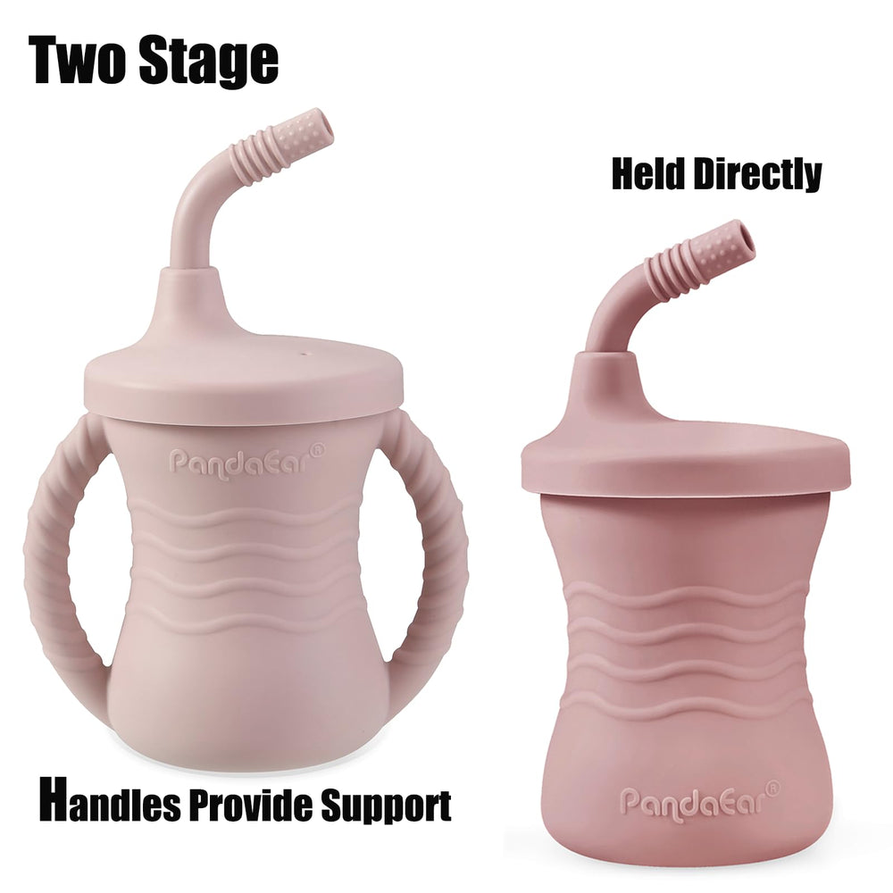 PandaEar weighted-base shows stability aid for steady sips and reduced spills.
