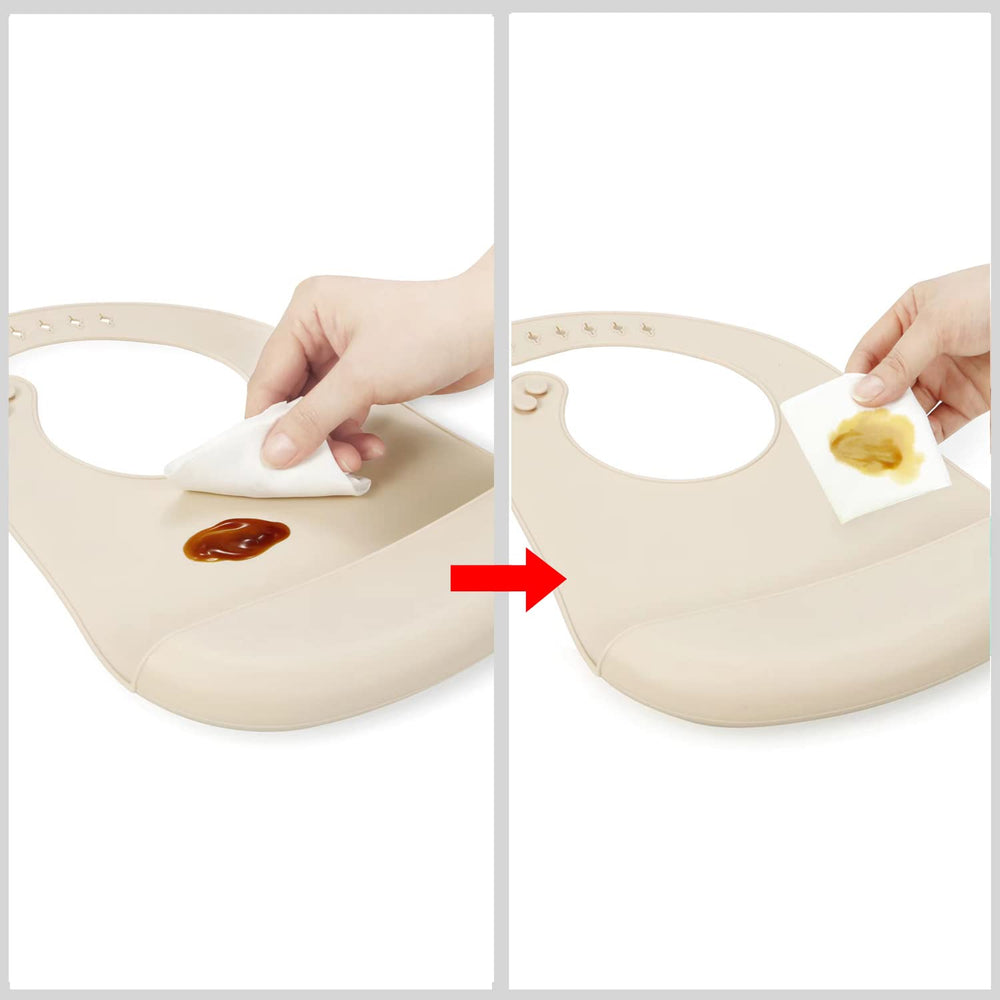 PandaEar soft BPA-free silicone bibs gentle on your child’s skin.