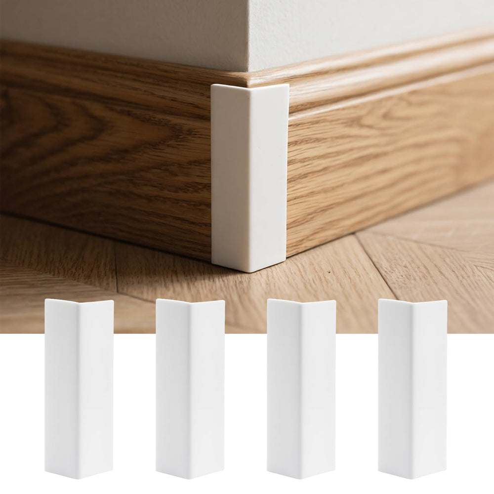 Pangda baseboard corner blocks with adhesive back protect furniture edges easily.