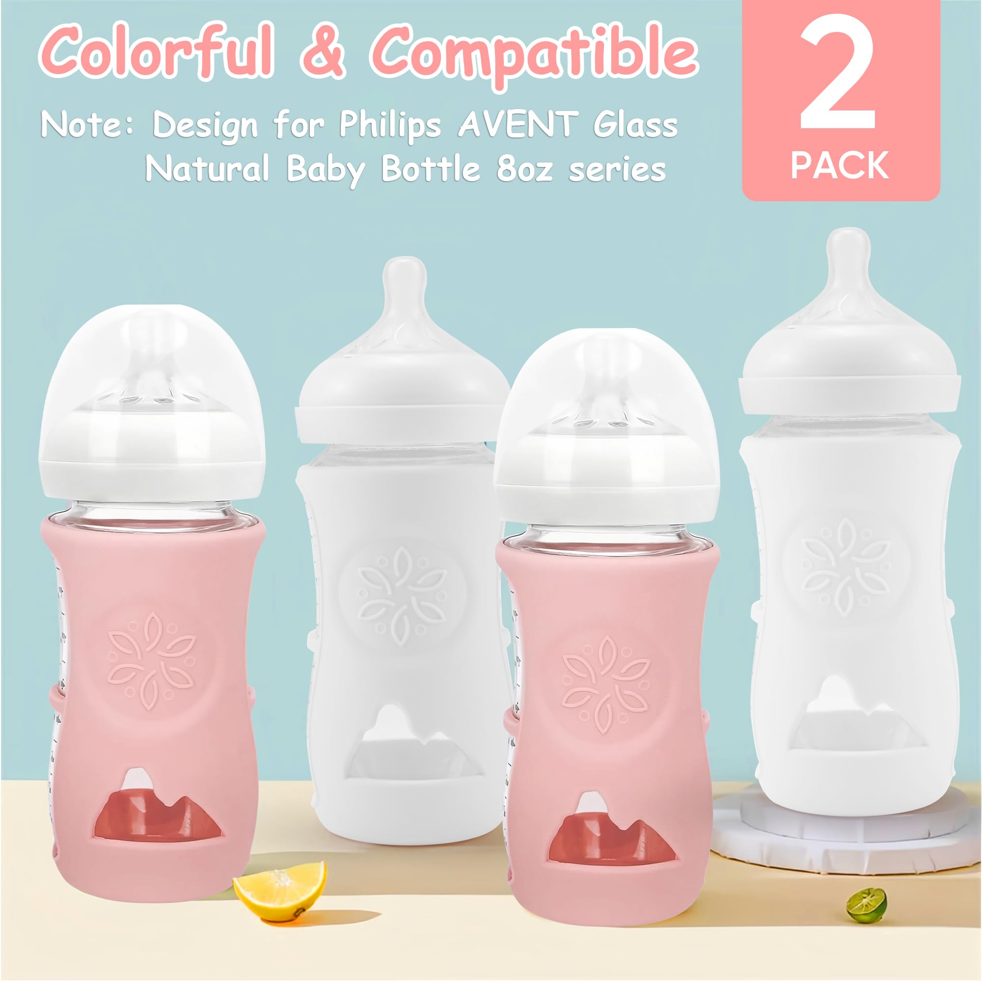 PANIMOSI sleeve compatible with Philips AVENT Glass Natural Bottle 8oz