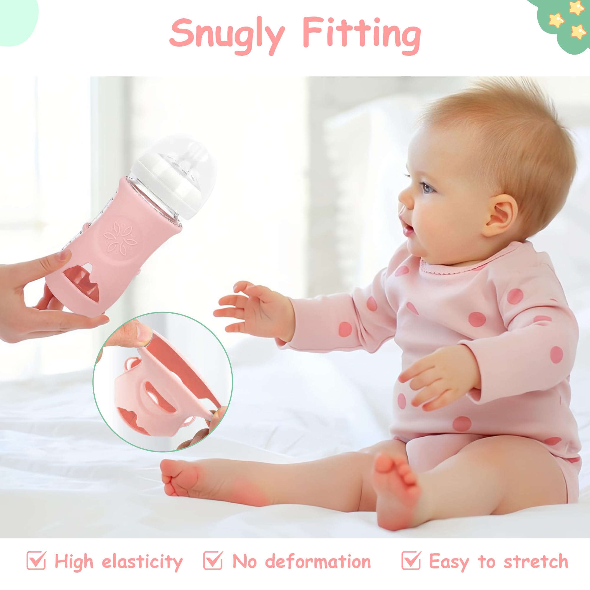 PANIMOSI bright sleeve provides a secure grip for parents and baby
