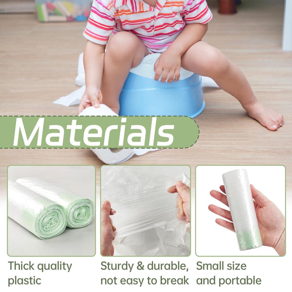 Panxxsen disposable bag with drawstring simplifies trashing after use.