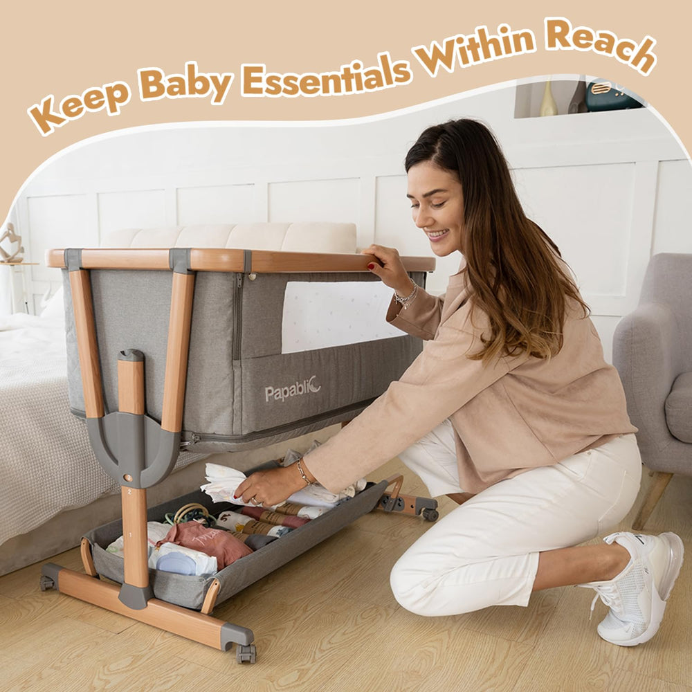 Papablic 4-in-1 bassinet height adjustment for fit