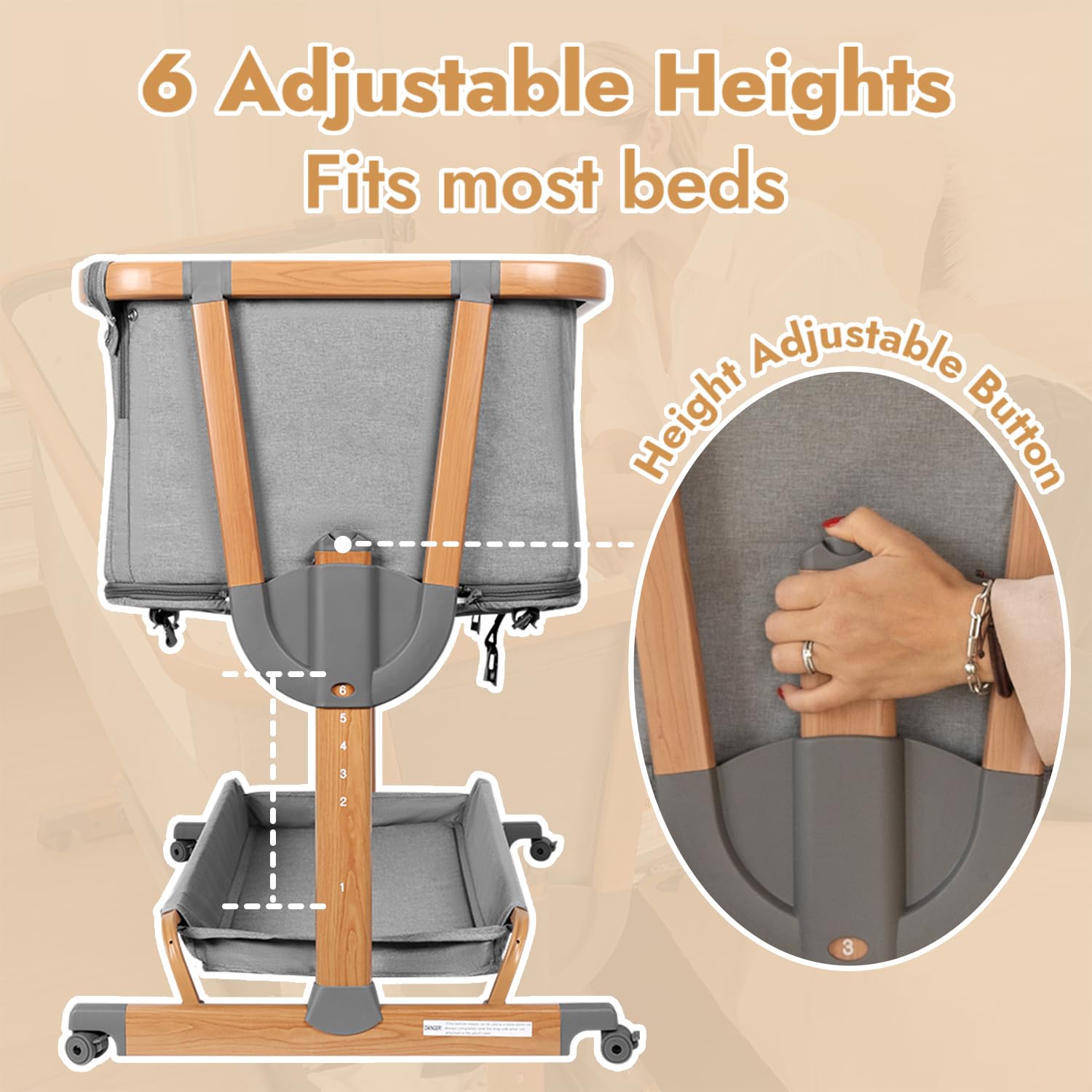 Papablic 4-in-1 bassinet playard conversion for growth