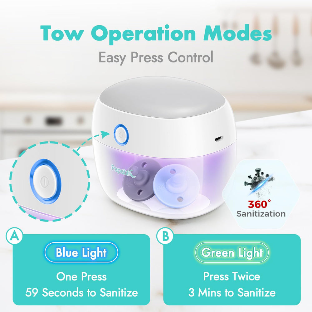 Papablic pacifier sanitizer 59-second cleaning demo for busy parents