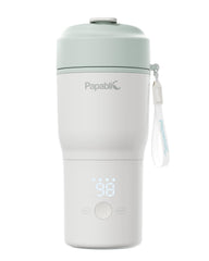 Papablic bottle warmer at home with a 3-inch wide mouth for easy cleaning.