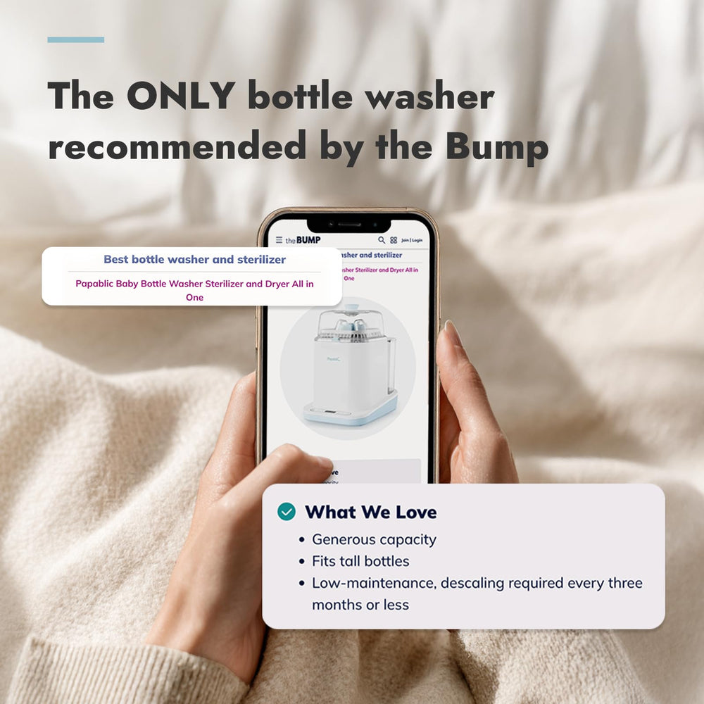 Papablic Bottle Washer Pro angled control panel for easy one-handed use