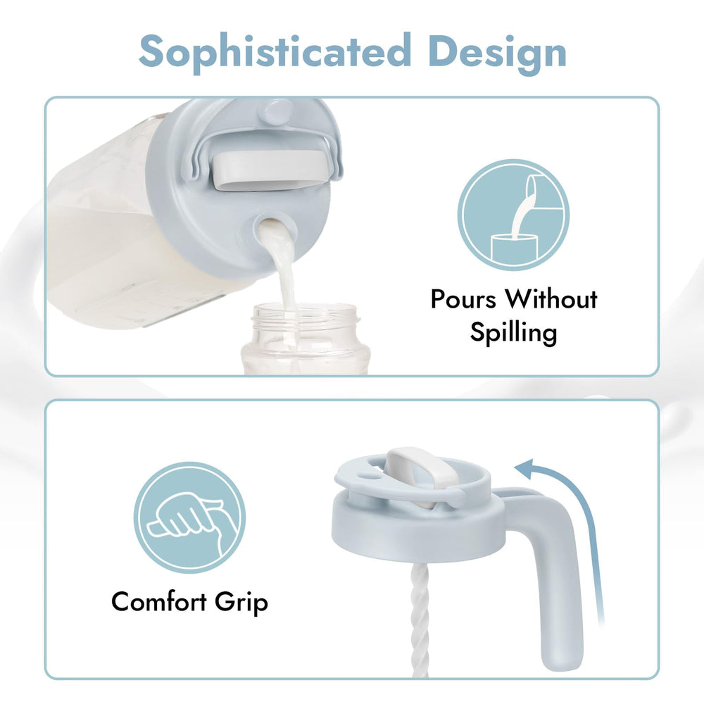Papablic BPA-free materials label assures safer storage of formula and milk.
