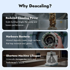Papablic descaling tablets being added to a cycle for easy descaling
