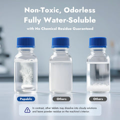 Papablic descaling tablets in a warmer supporting limescale reduction