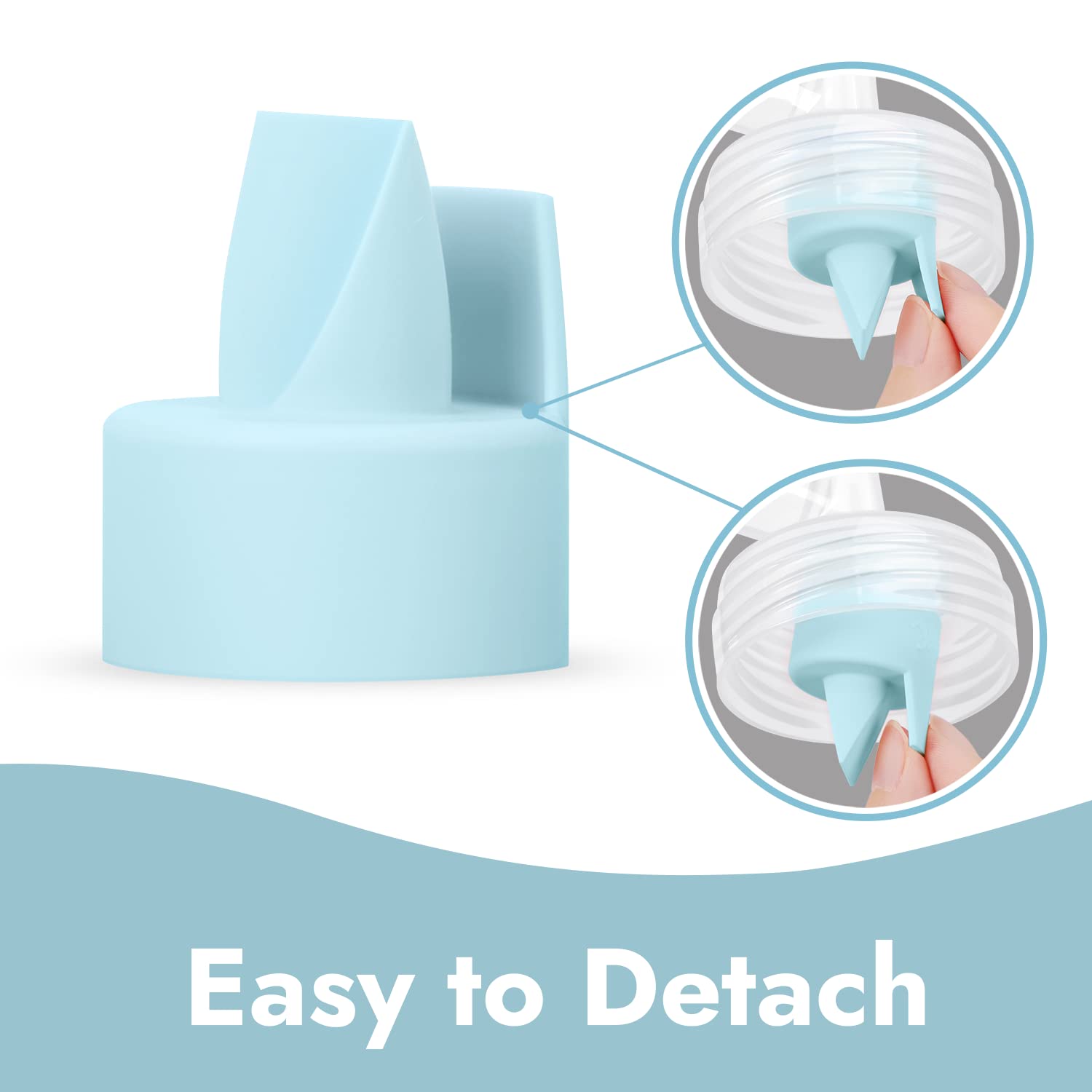 Papablic duckbill valve material is BPA-free silicone for safe contact.