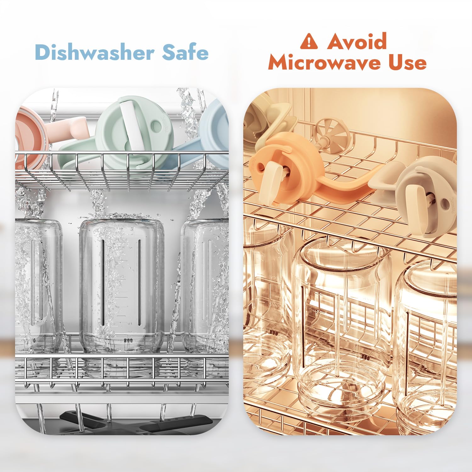 Papablic glass surface is dishwasher-safe and resists residue for quick cleanup