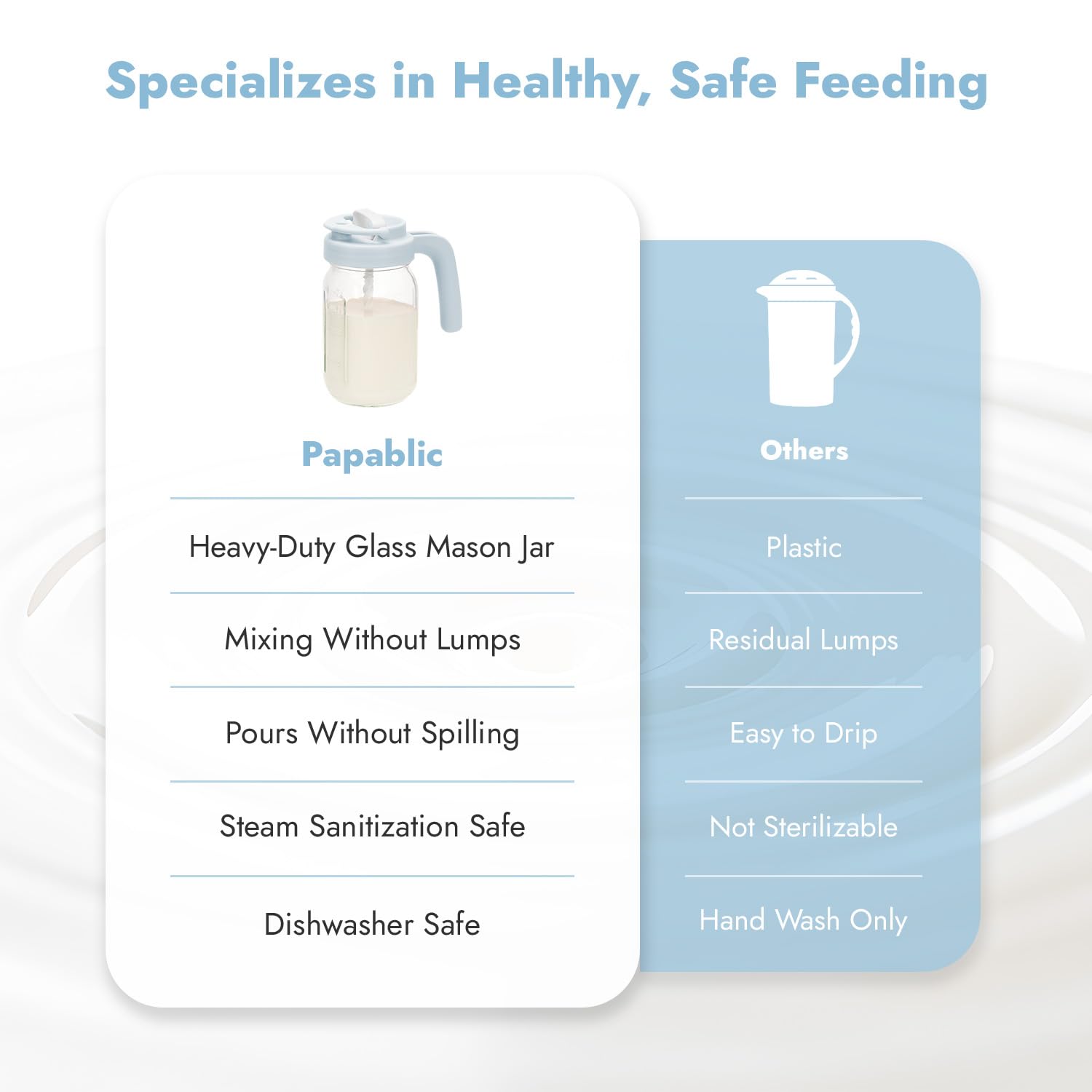 Papablic pitcher resists heat and cold for versatile storage and prep