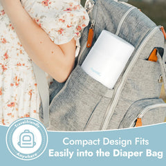 No batteries required; Papablic warmer operates with hot water
