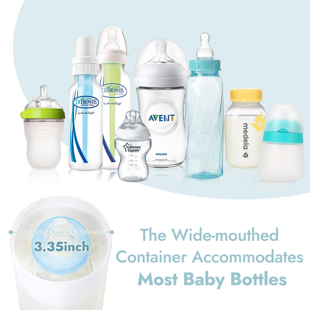 Travel-ready Papablic warmer slips into a diaper bag or tote