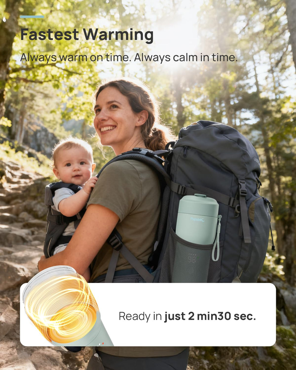Papablic Pro bottle warmer built-in-sterilizer for convenient hygiene