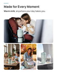 Papablic Pro Bottle Warmer in travel bag use for on-the-go feeding.