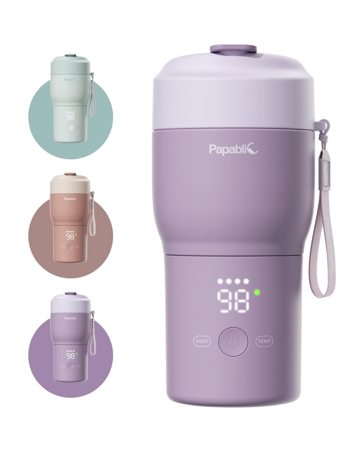 Papablic Pro bottle warmer travel-fast-heat for on-the-go feeds