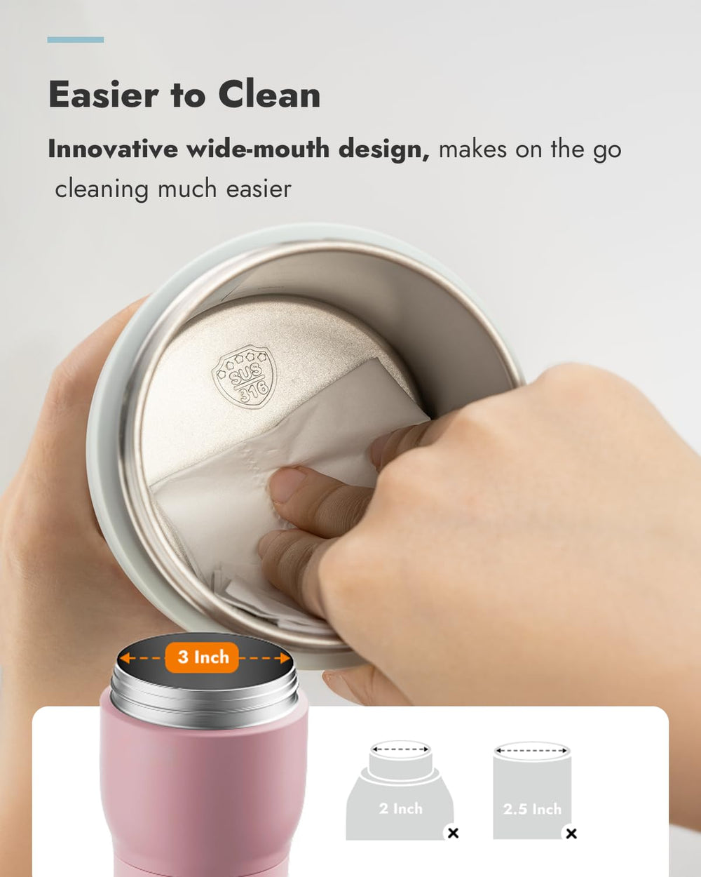 Papablic Pro compact, slim body fits car cup holders