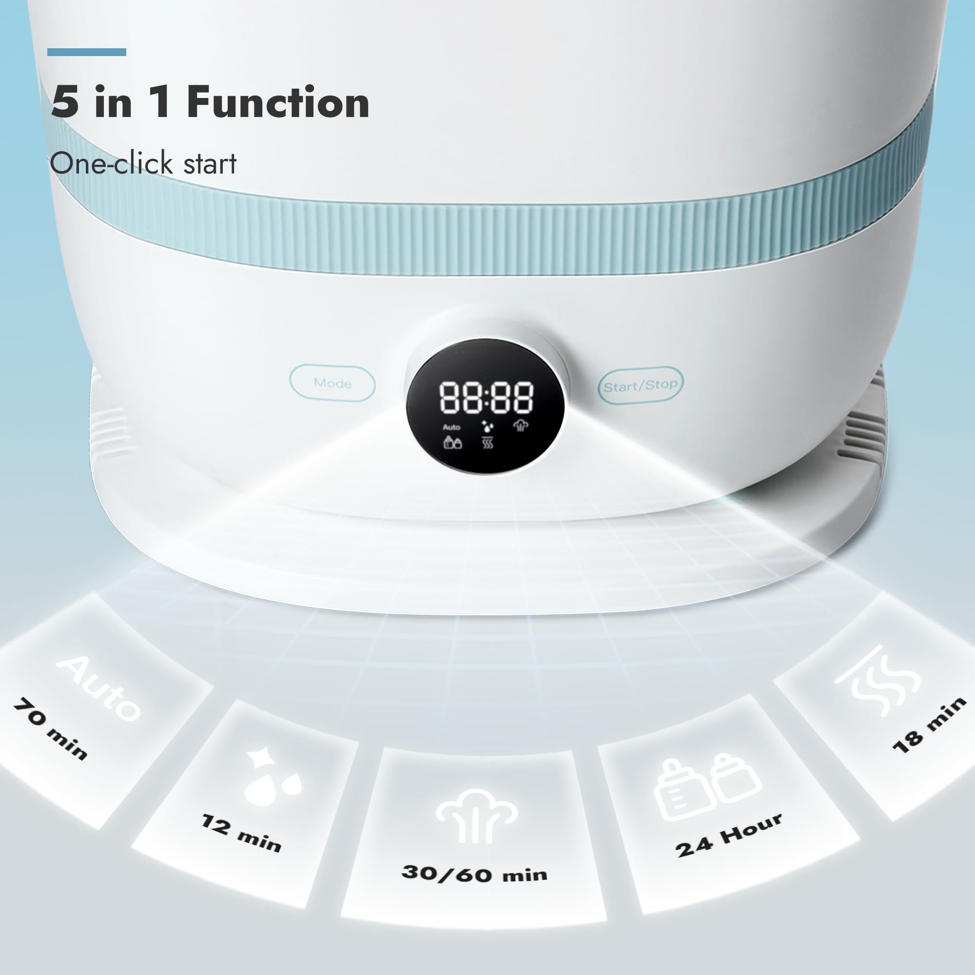 Papablic Pro Max baby food warming function in action.