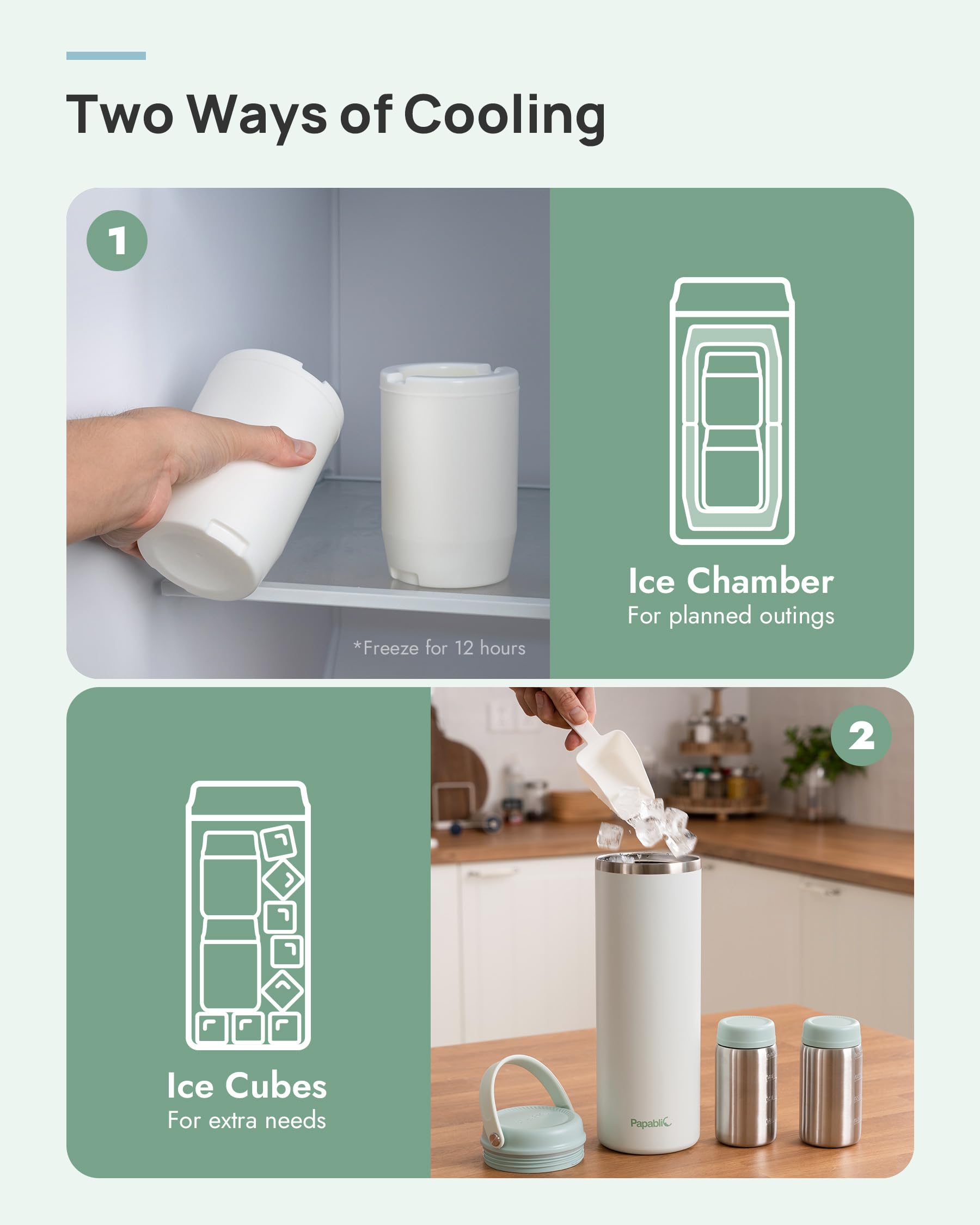 Papablic vacuum-insulated cooler preserves temperature on the go.
