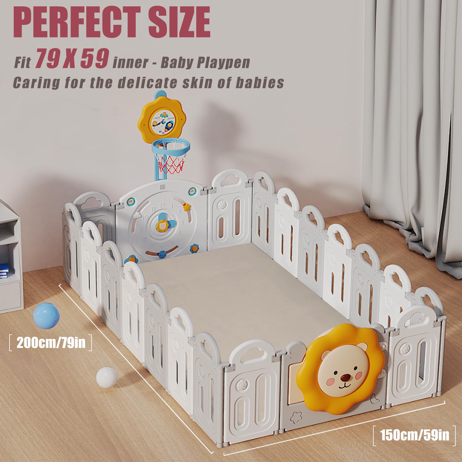 PapaMama mat ideal for living rooms as a safe play surface
