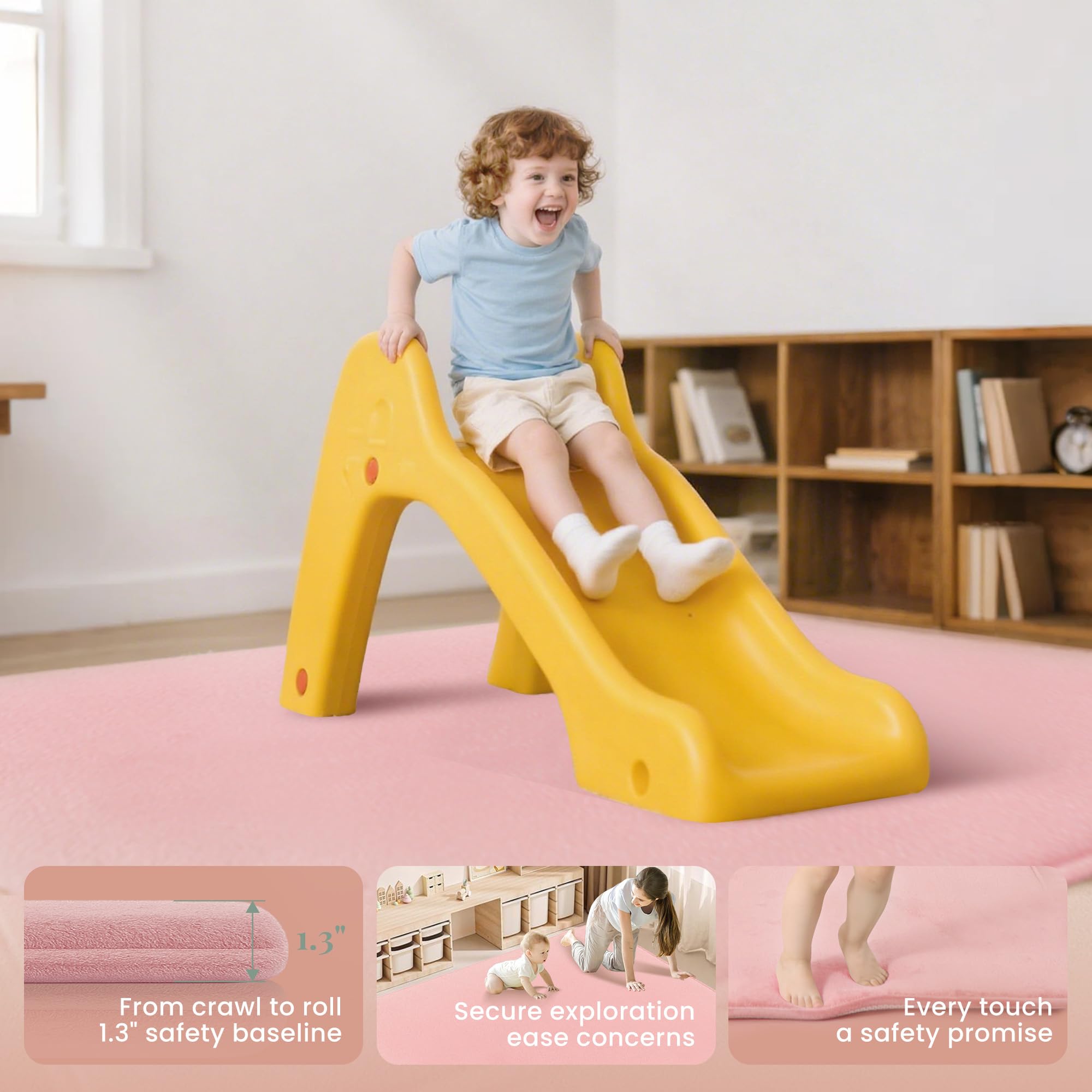 PapaMama OEKO-TEX coral velvet fabric adds a soft, safe touch.