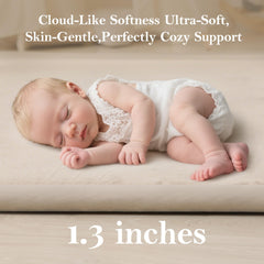 Close-up of PapaMama memory foam layer showing plush support for play