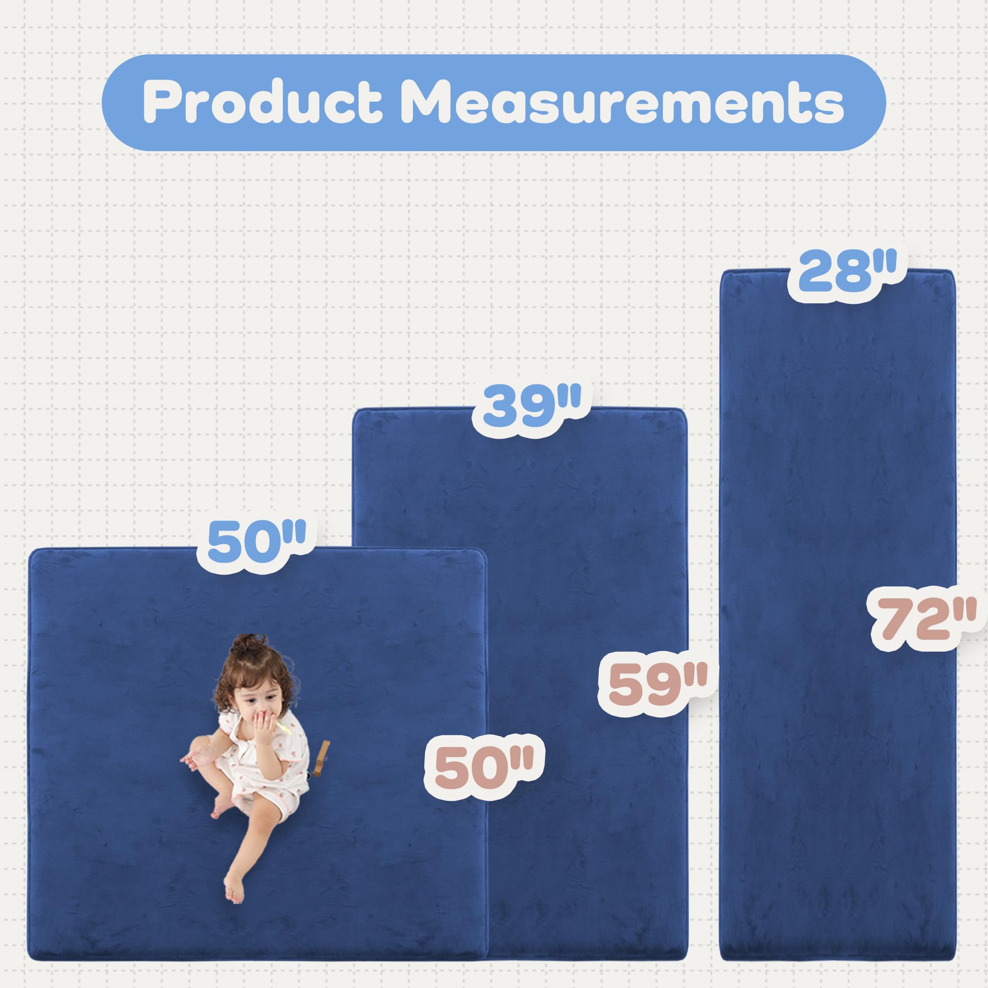PaPaMat blue in cozy nursery setup demonstrates versatile play and rest space
