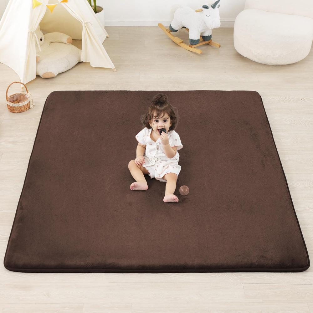 PaPaMat 1.3-inch thick padding on a 50x50 surface for crawling and tummy time.