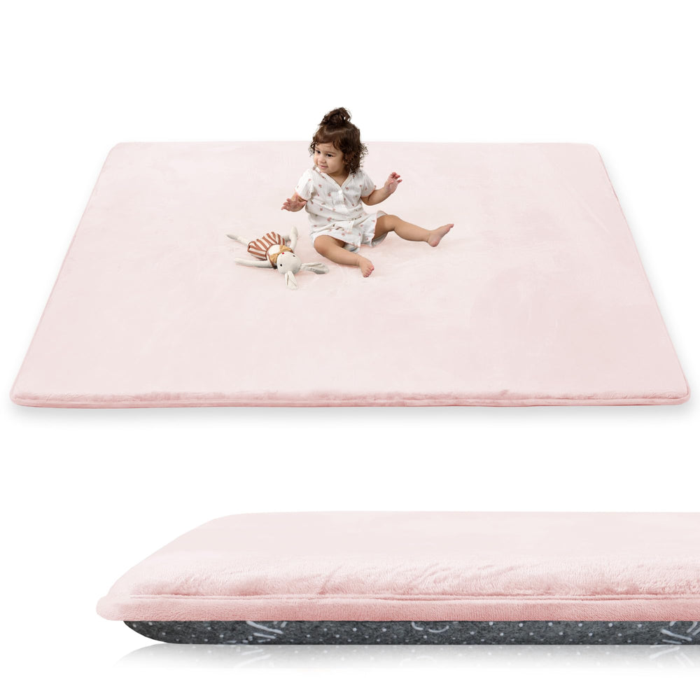 PaPaMat 1.5-inch thick play mat provides plush cushioning for tummy time