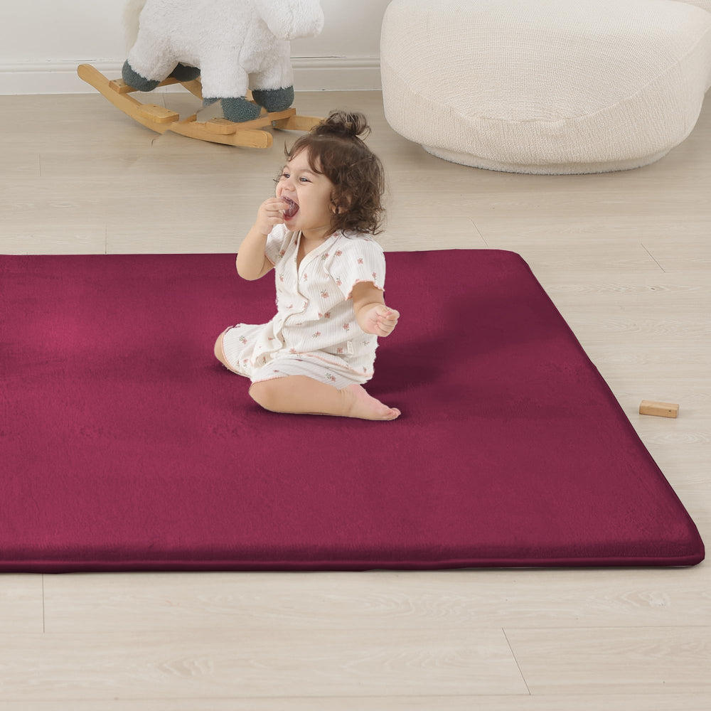 PaPaMat 50x50 burgundy floor mat suitable for versatile layouts