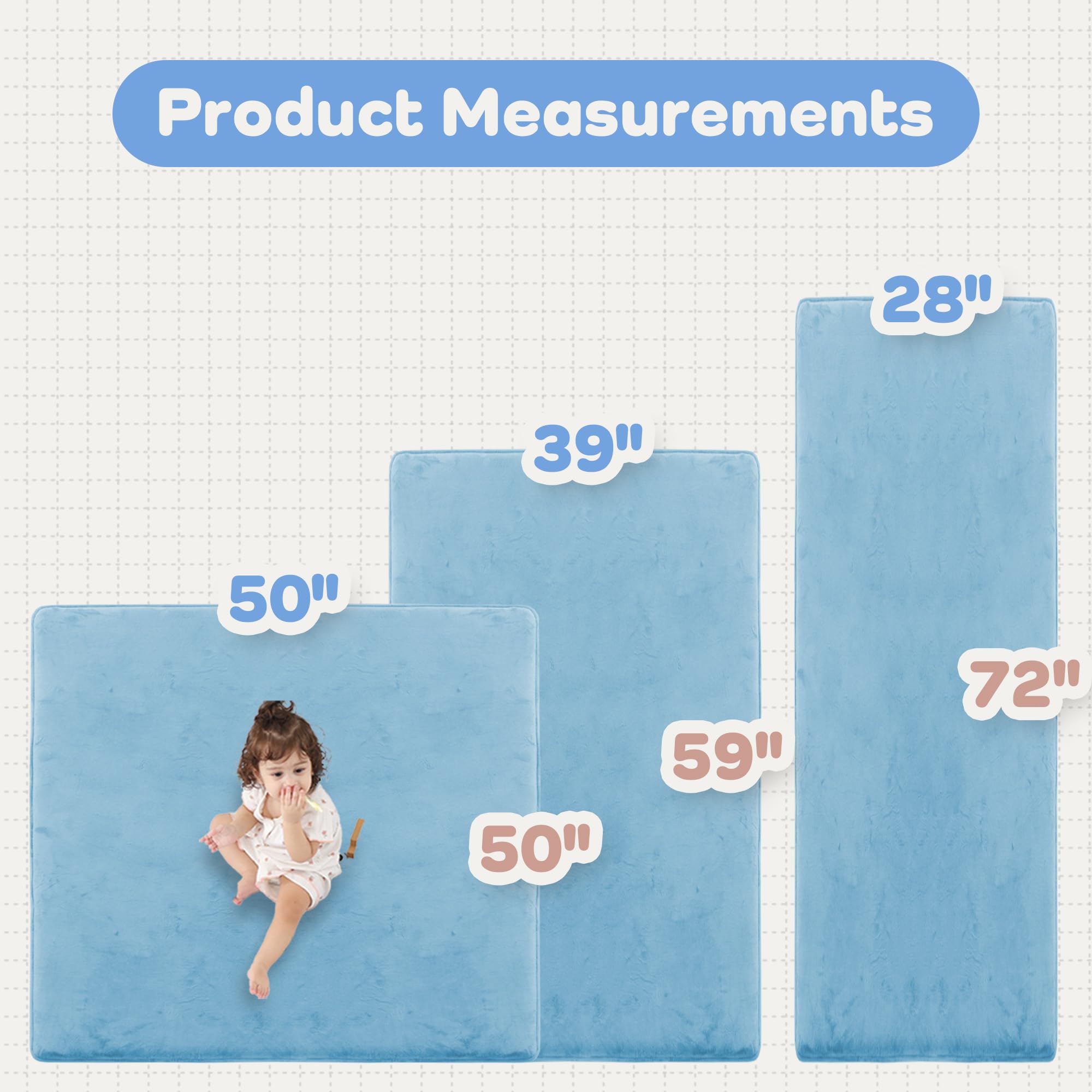 PaPaMat 1.3-inch cushioning supports comfortable tummy time and early crawling