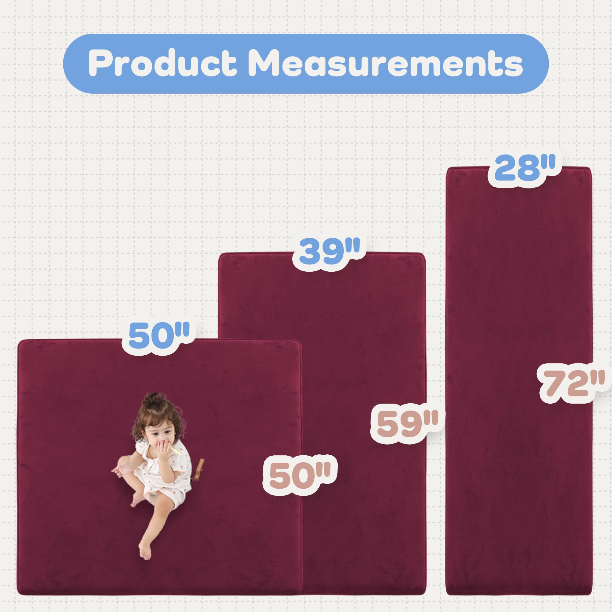 PaPaMat cushions during tummy time and early standing practice