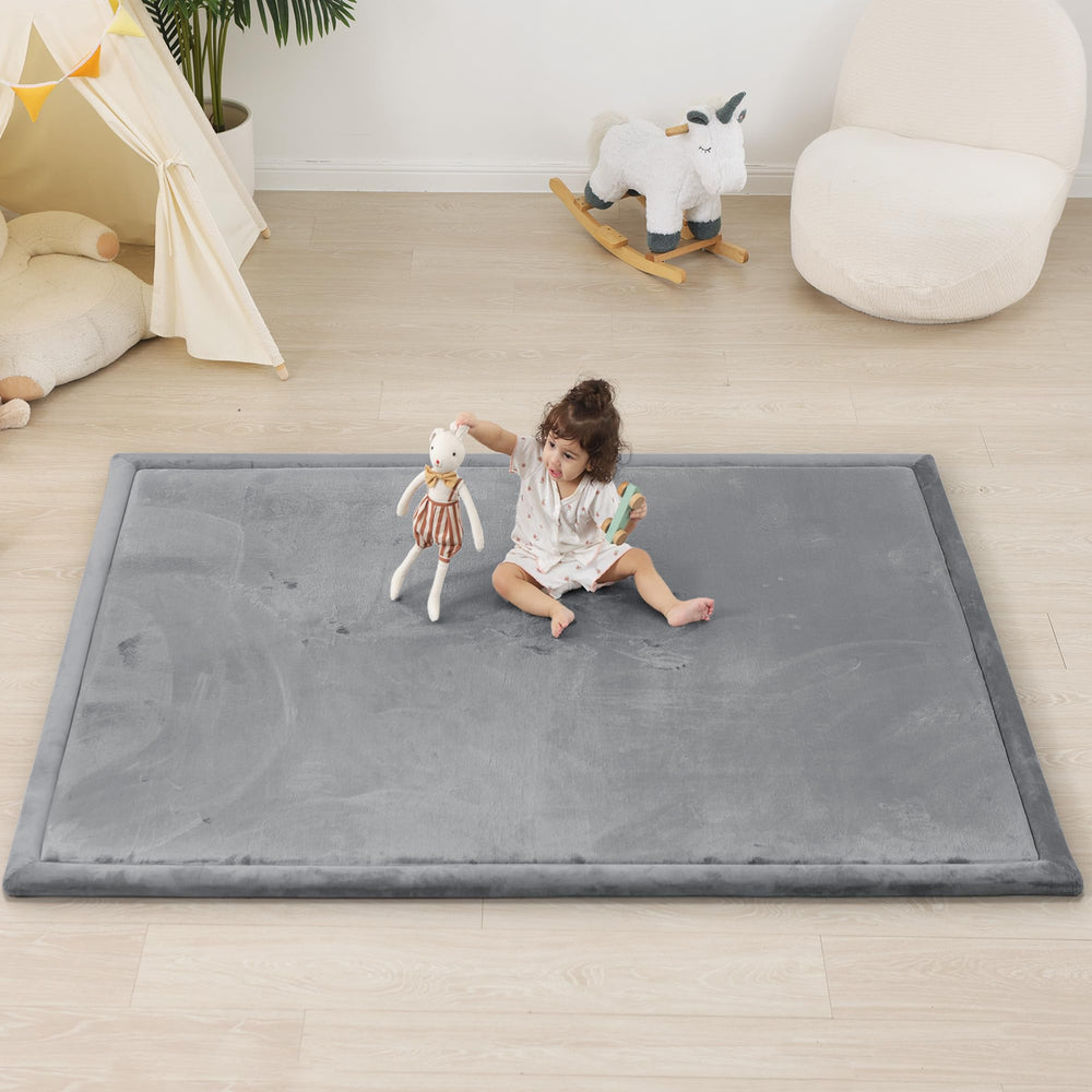 PaPaMat dark grey modern floor mat blends with homes.