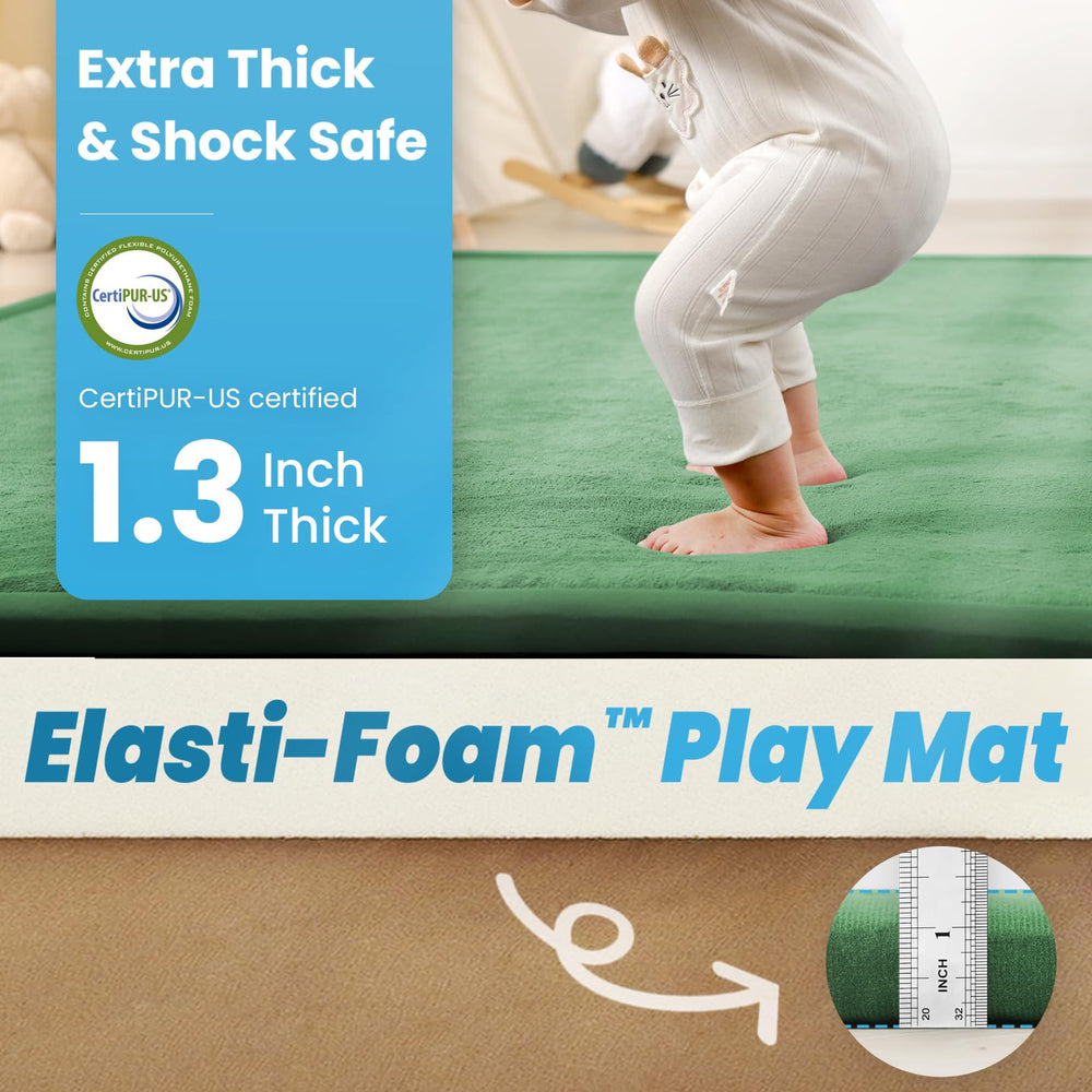 PaPaMat Emerald 28x72 tummy time mat supports early movement