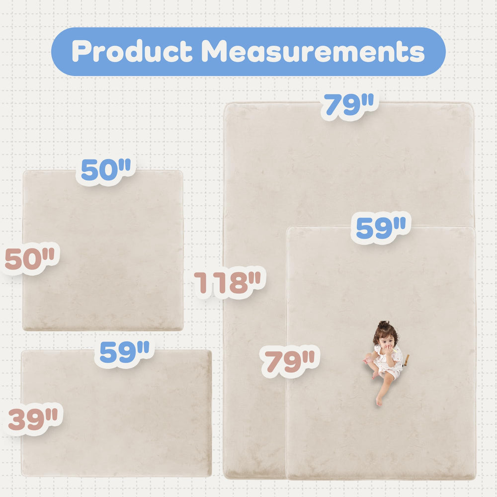 PaPaMat extra-large beige play zone for multiple activities.