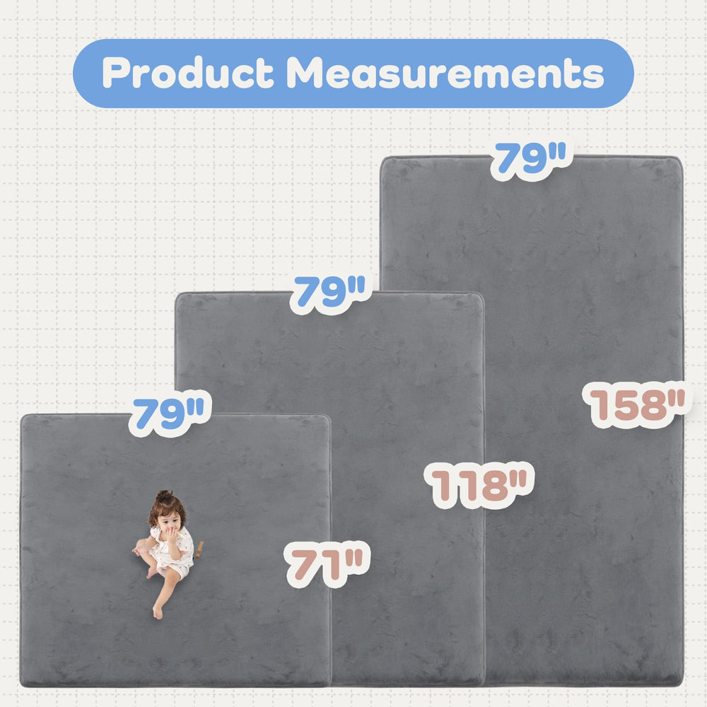 PaPaMat provides ample space for tummy time, crawling, and supervised play