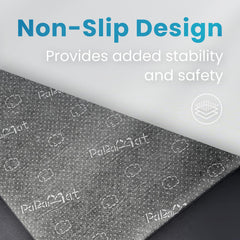 PaPaMat lavender water-repellent fabric closeup helps spills wipe away easily