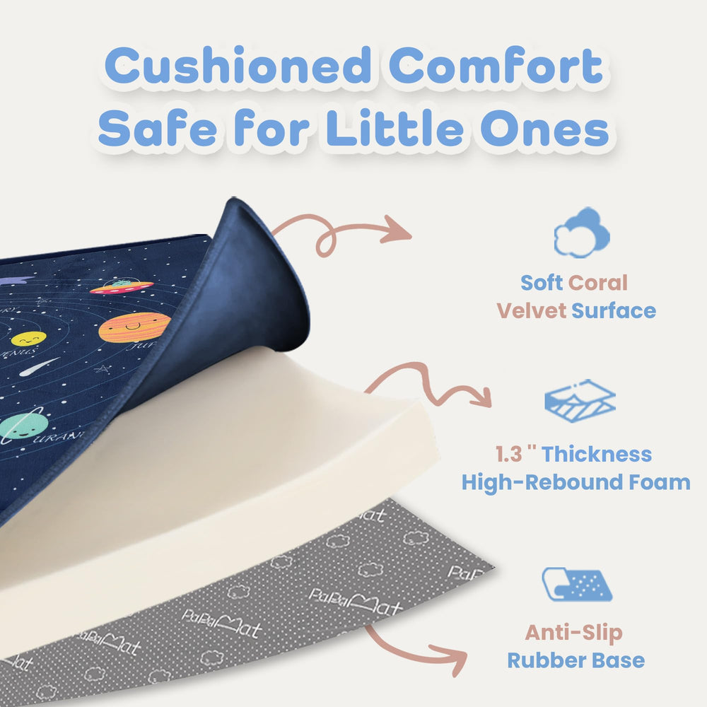 PaPaMat 1.3-inch memory foam thickness for cushioned play