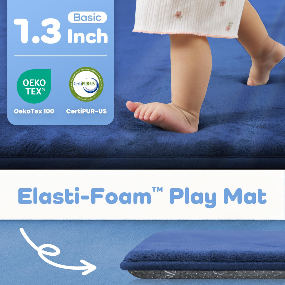 PaPaMat non-slip backing blue keeps little ones safe on wood or tile floors