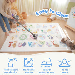 PaPaMat anti-slip backing keeps mat in place on wood or tile floors.