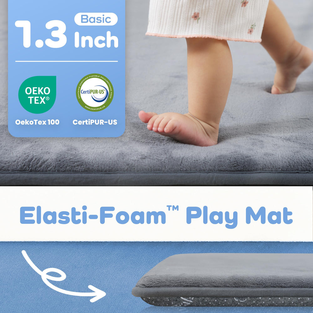PaPaMat non-slip backing keeps the mat secure on wood or tile floors.