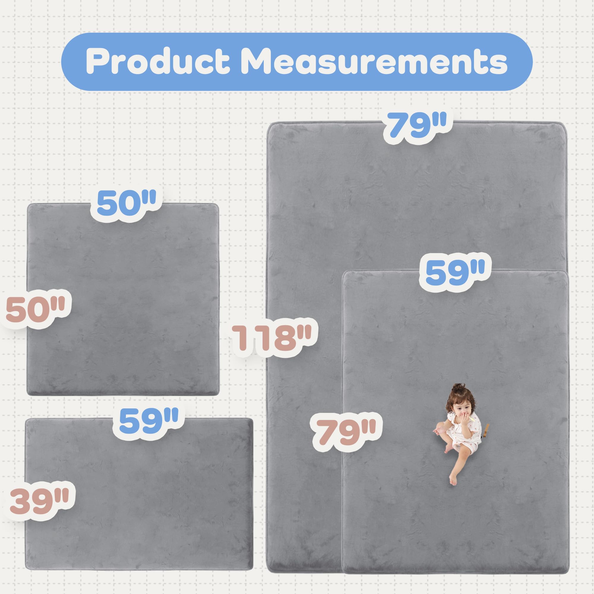PaPaMat non-slip bottom keeps mat steady during lively play
