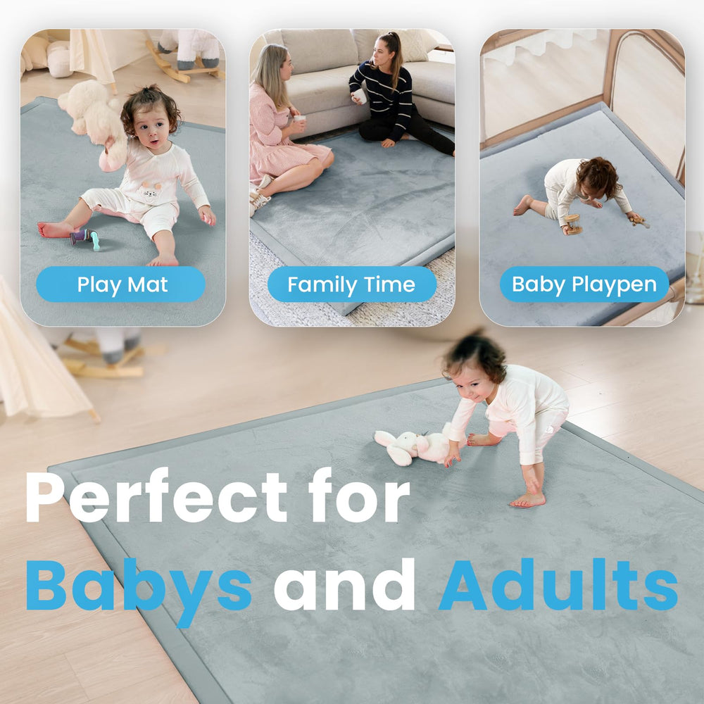 PaPaMat non-slip bottom keeps the mat steady during active play.