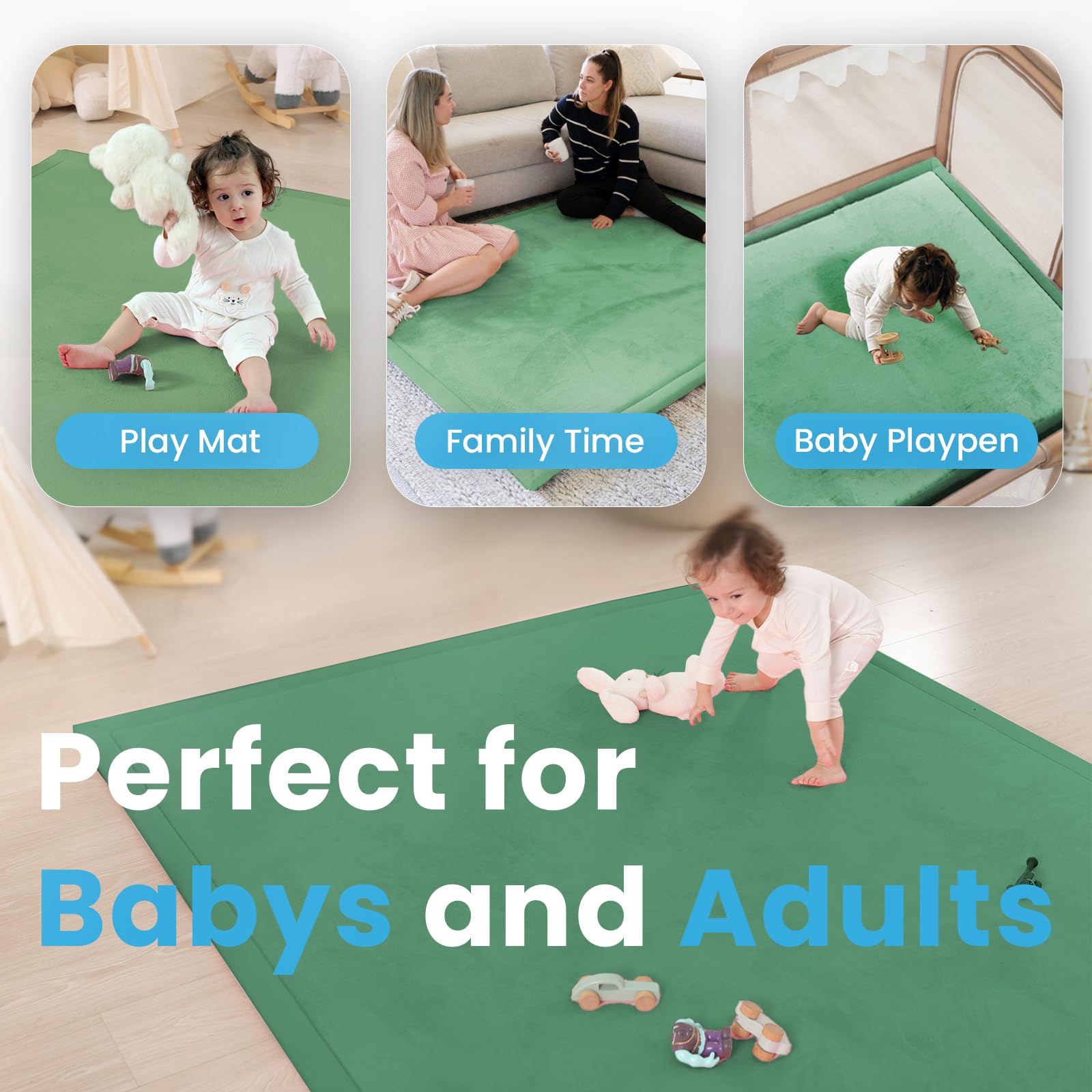 PaPaMat non-slip bottom keeps the mat in place beside beds