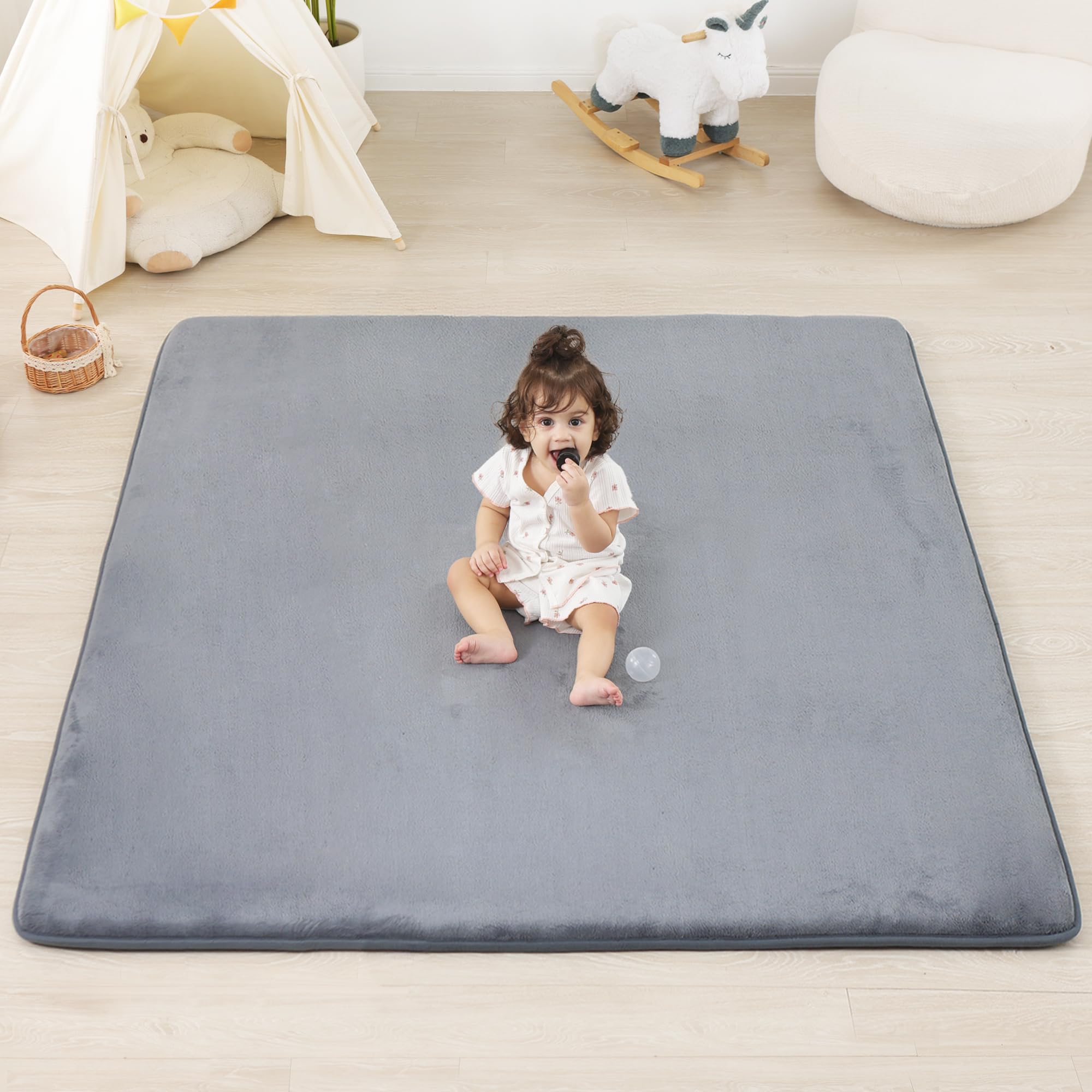 PaPaMat one-point-three-inch thick padding for safe tummy time on the floor