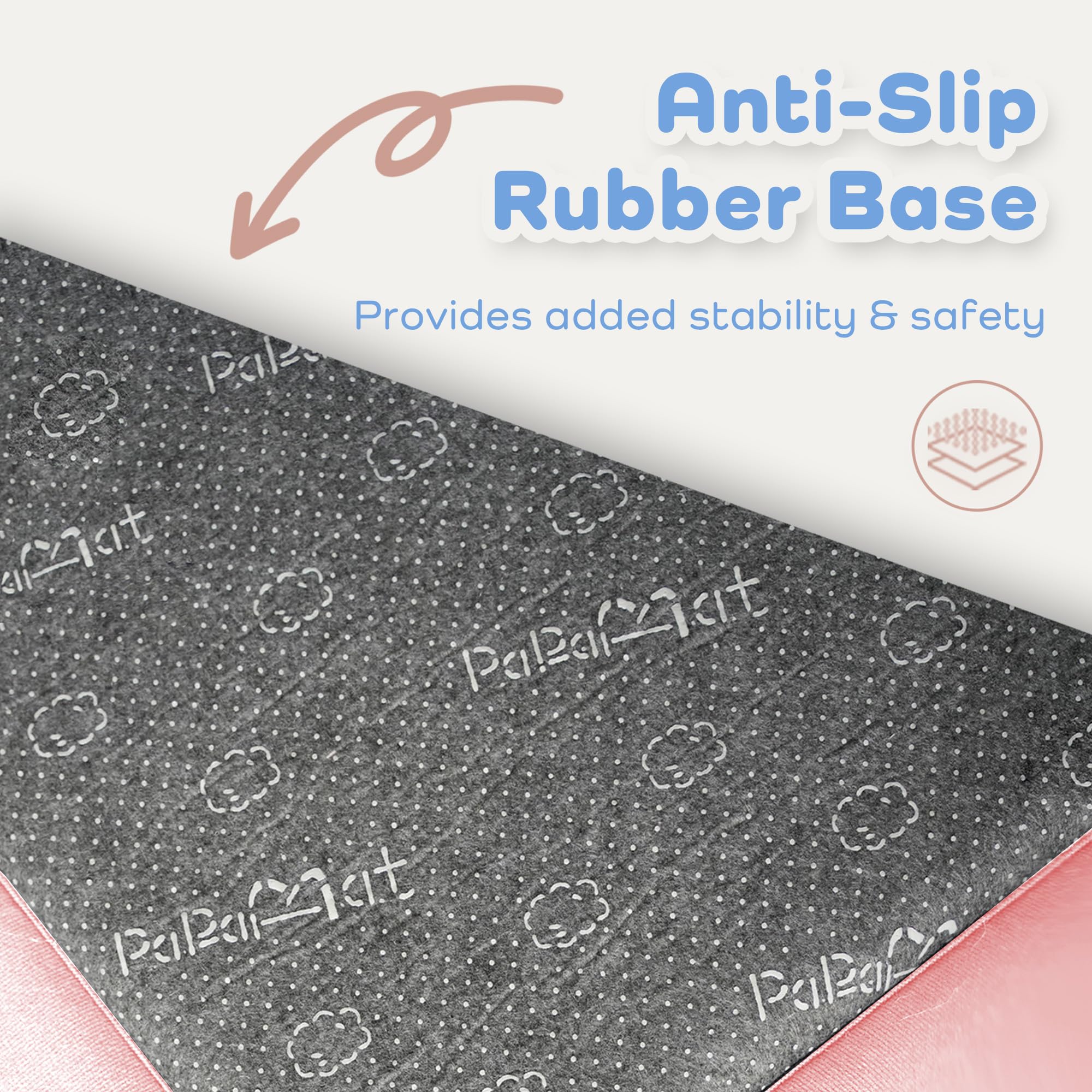 PaPaMat pink easy-clean surface handles spills and daily messes.